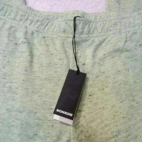 Monrow Sweatpants Womens Small Cotton Pockets Stretch Speckled USA Athleisure - Picture 2 of 16